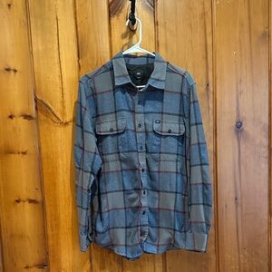 Obey Men’s Long Sleeved Flannel Button Down Shirt Size M